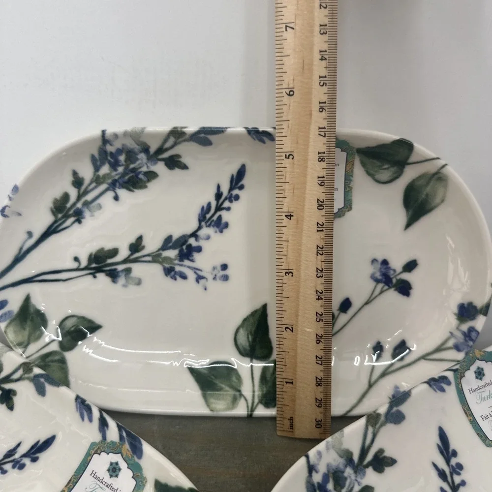 3 INTESA HOME Oval Serving Plate Wildflowers 9.5